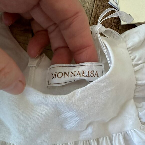 Monnalisa Toddler Girls Nautical Print Dress 6M With Red & White Stripes Rope - Picture 5 of 9